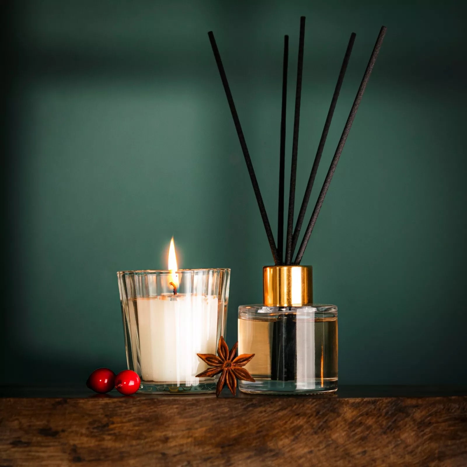 Christmas Scented Candle Diffuser Set