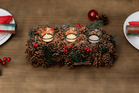 Christmas Pinecones Tea Light Candle Holder Votive Decoration