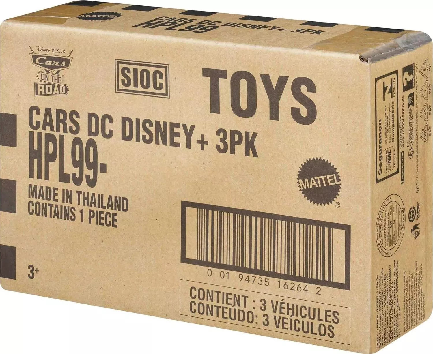 Disney Pixar Cars - Die Cast 'On The Road' Triple Pack