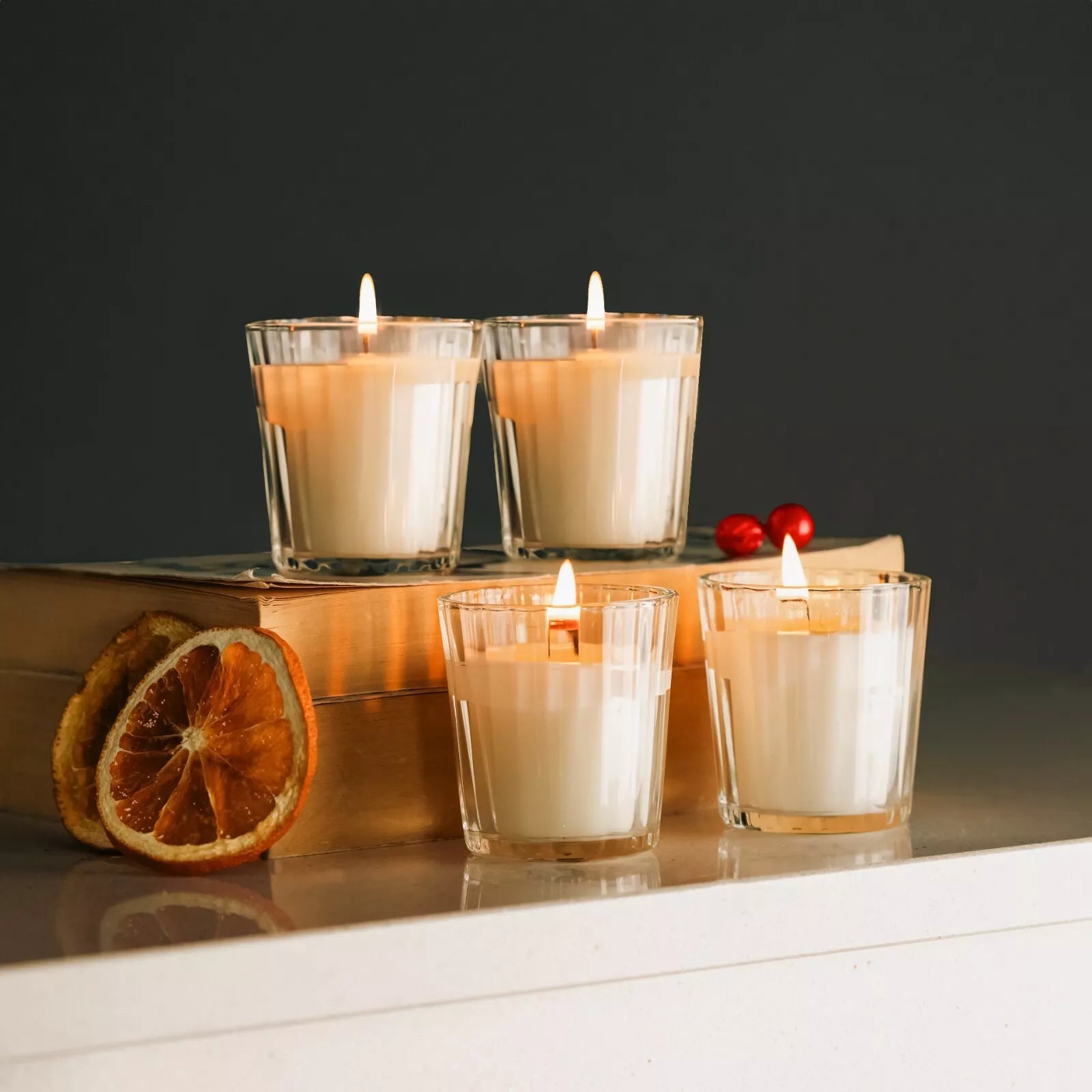 Christmas Scented Candle Diffuser Set