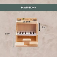 Hanging Wooden Bird Feeder Piano Novelty Feeding Station