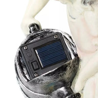 Solar Girl with Watering Can & Ducks Ornament