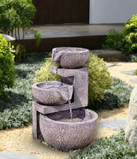 Solar-Powered Genoa Cascade Water Fountain