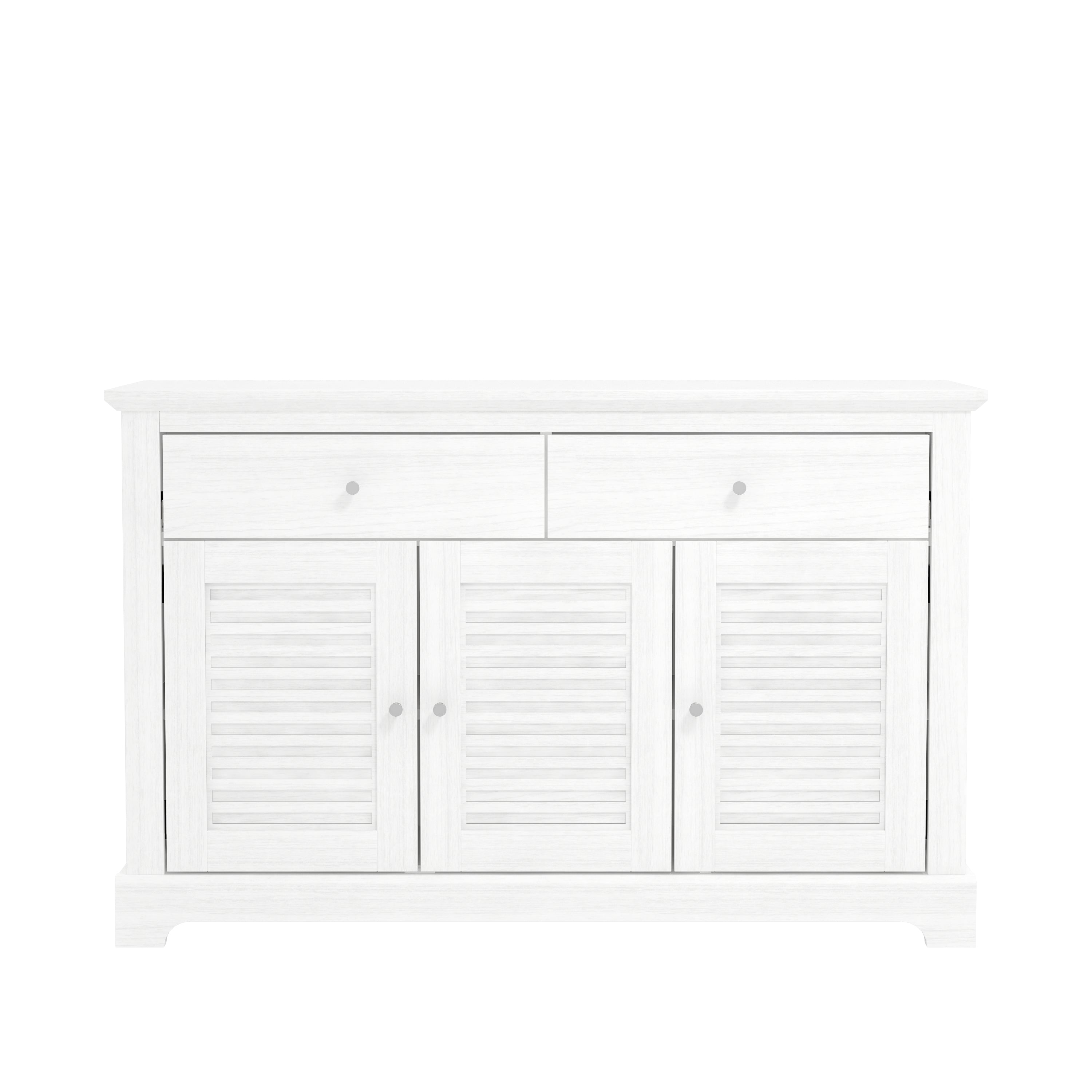Salcombe Large Sideboard White 3 Doors 4 Shelves 2 Drawers