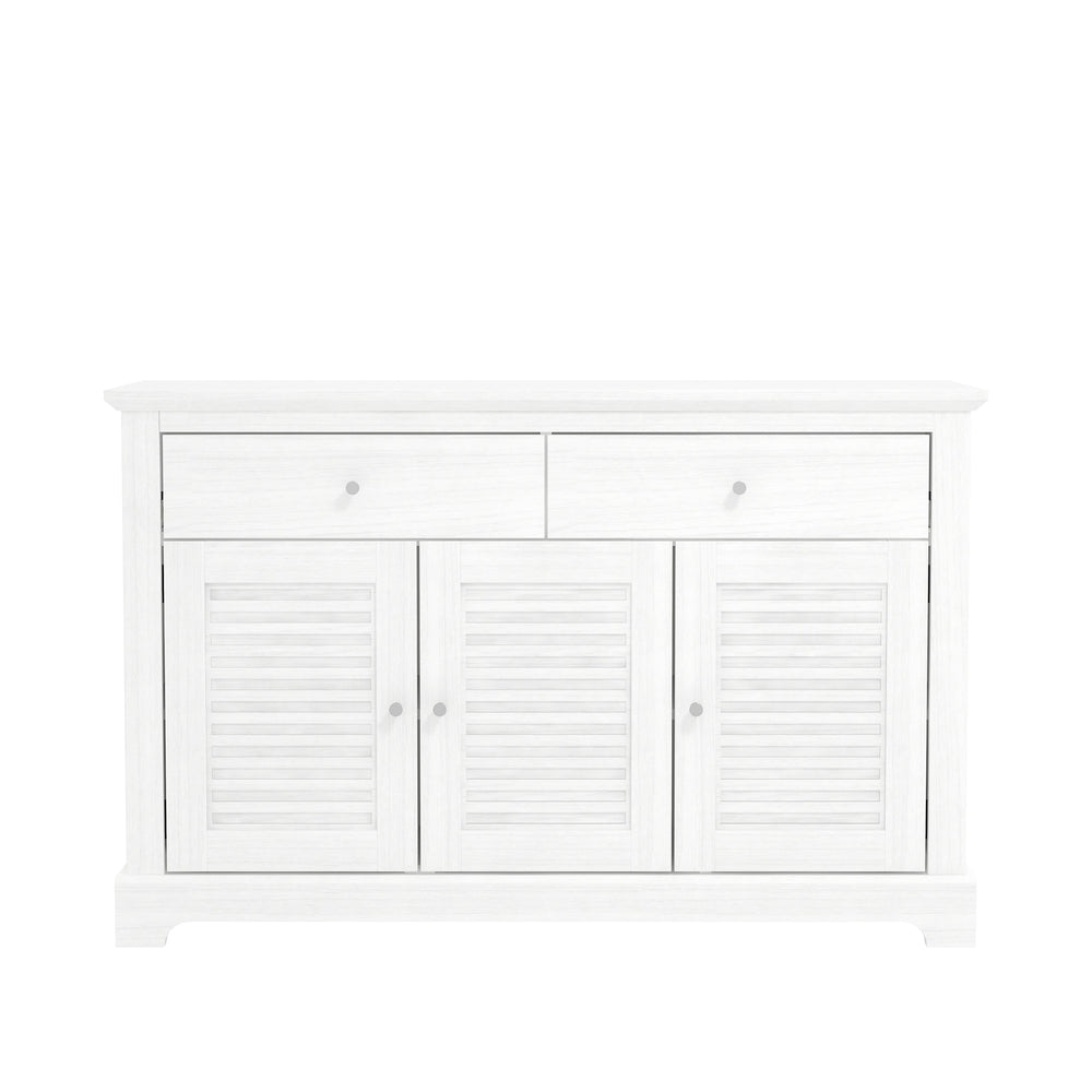 Salcombe Large Sideboard White 3 Doors 4 Shelves 2 Drawers