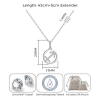 Sagittarius Star Sign Zodiac Necklace with Zircondia® Crystals
