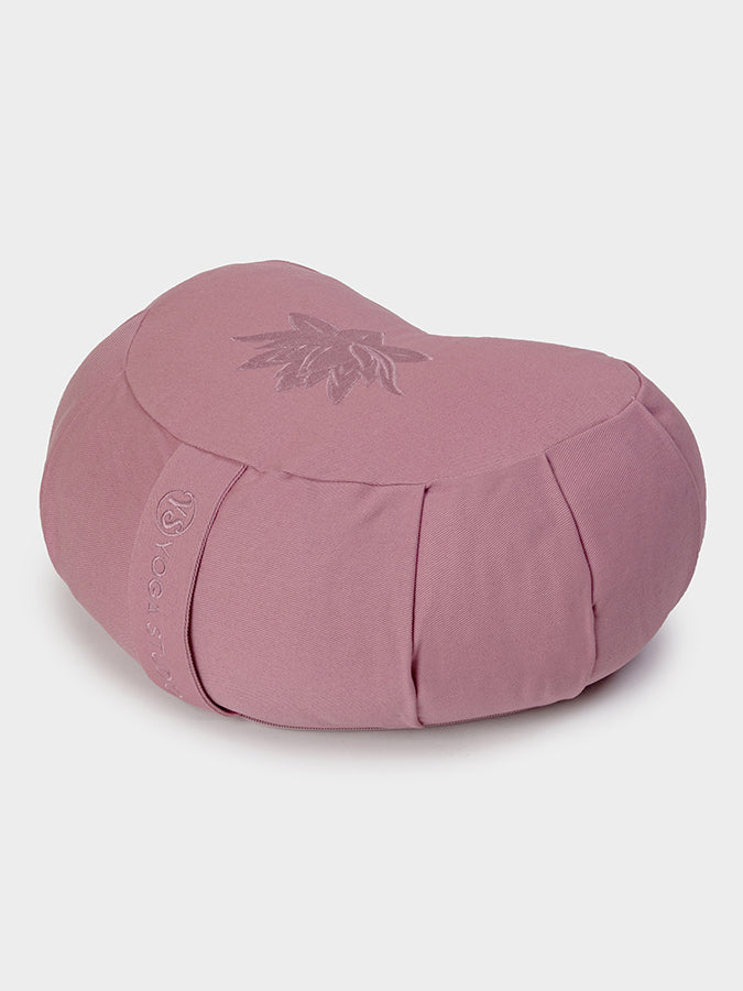 Yoga Studio GOTS Organic Cotton Crescent Lotus Zafu Buckwheat Cushion