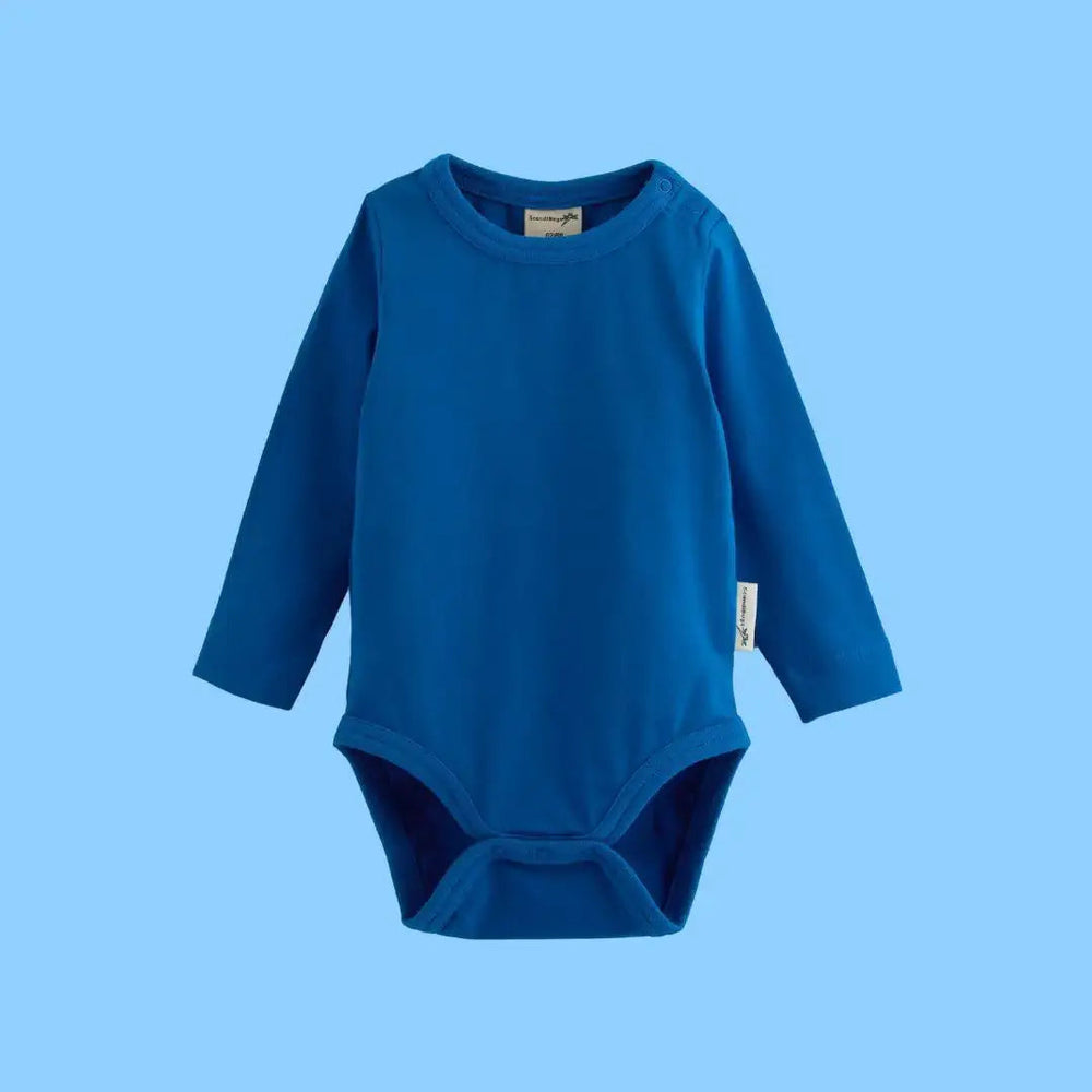 ScandiBugs Own Label Organic Long Sleeve Vest - Peacock Blue