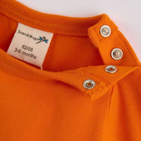 ScandiBugs Own Label Organic Long Sleeve Vest - Tangelo Orange