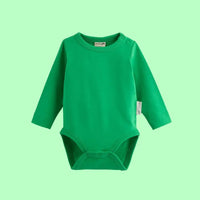 ScandiBugs Own Label Organic Long Sleeve Vest - Tropical Green