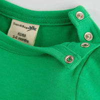 ScandiBugs Own Label Organic Long Sleeve Vest - Tropical Green
