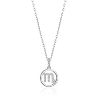 Scorpio Star Sign Zodiac Necklace with Zircondia® Crystals