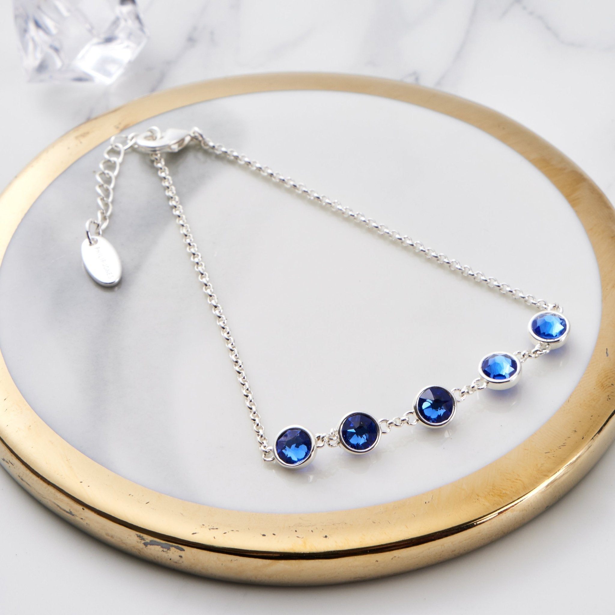 September Birthstone Bracelet Created with Sapphire Zircondia® Crystals