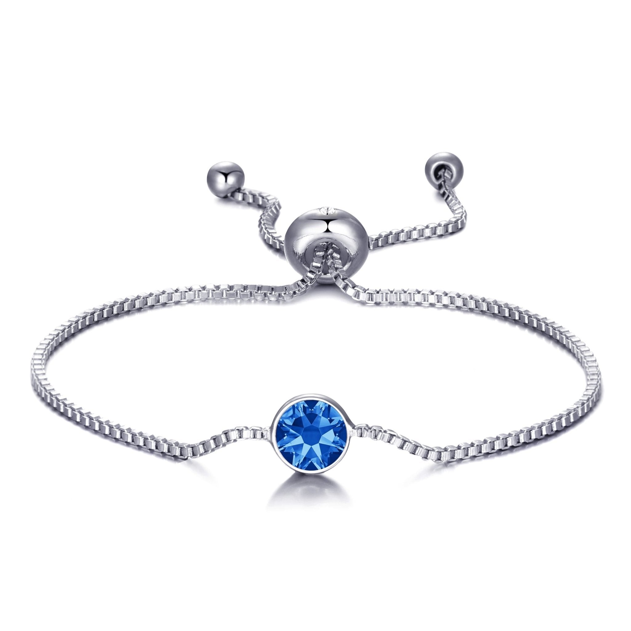 September (Sapphire) Birthstone Bracelet Created with Zircondia® Crystals
