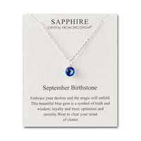 September (Sapphire) Birthstone Necklace Created with Zircondia® Crystals