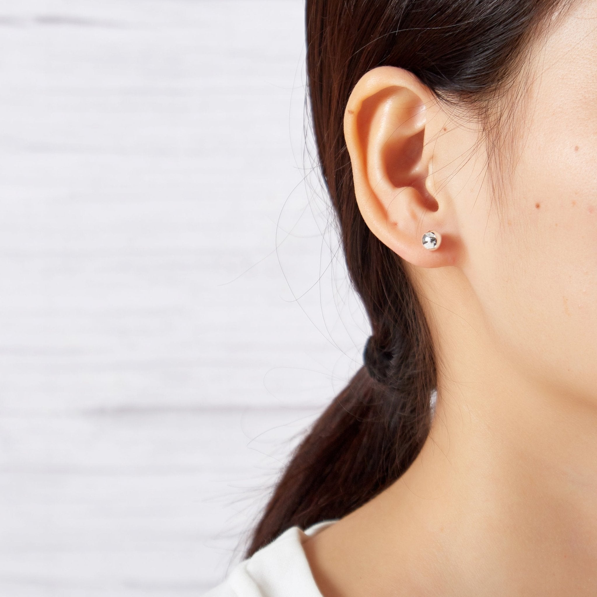 Set of Three Ball Stud Earrings