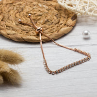 Set of Three Solitaire Friendship Bracelet Created with Zircondia® Crystals