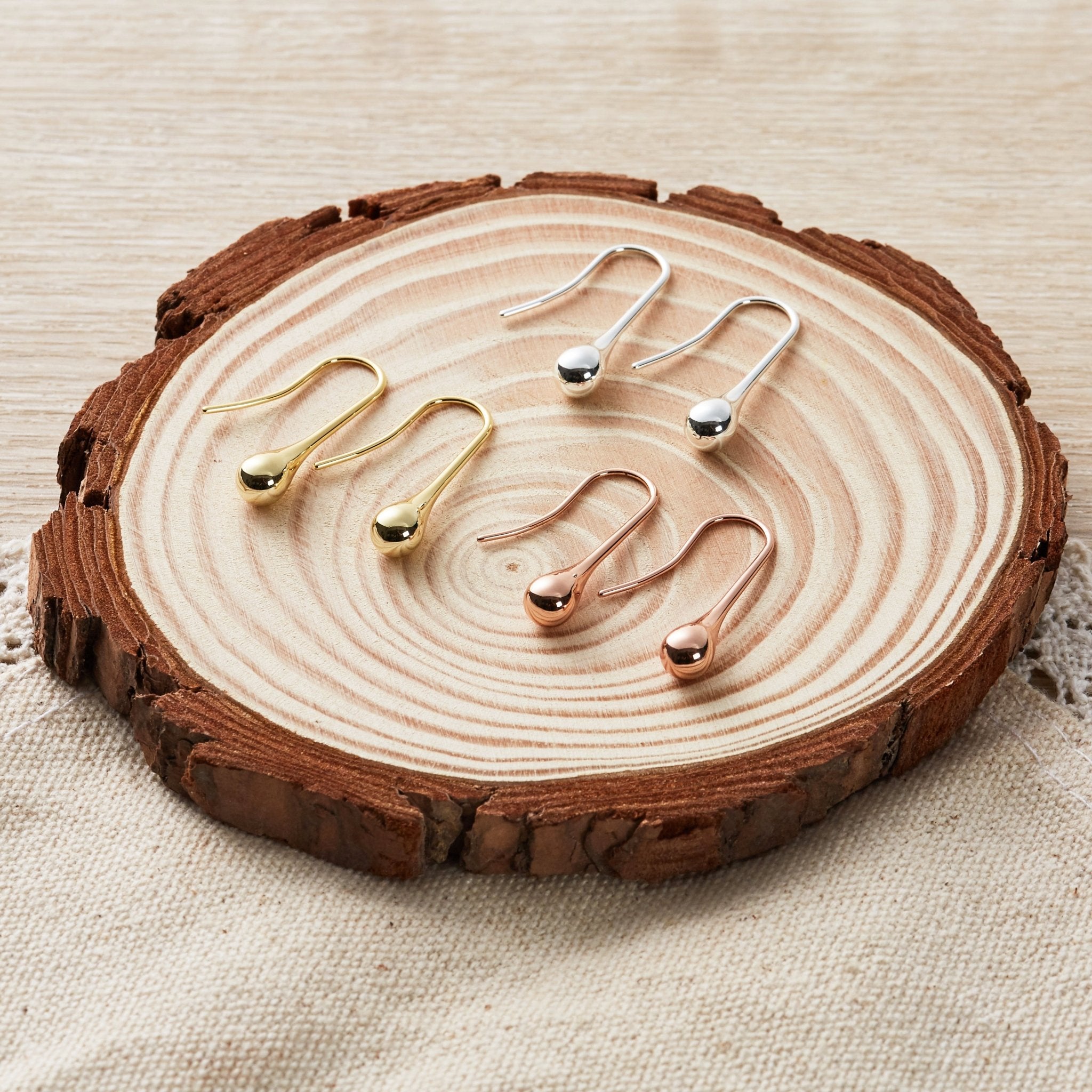 Set of Three Teardrop Earrings