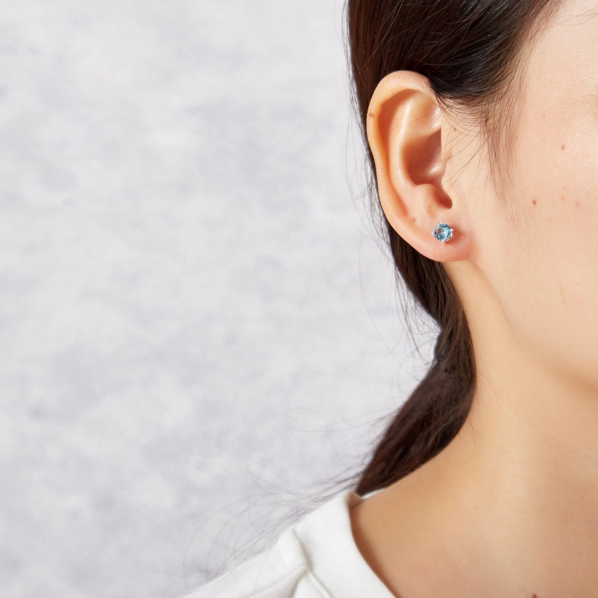 Seven Pack of Solitaire Earrings Created with Zircondia® Crystals