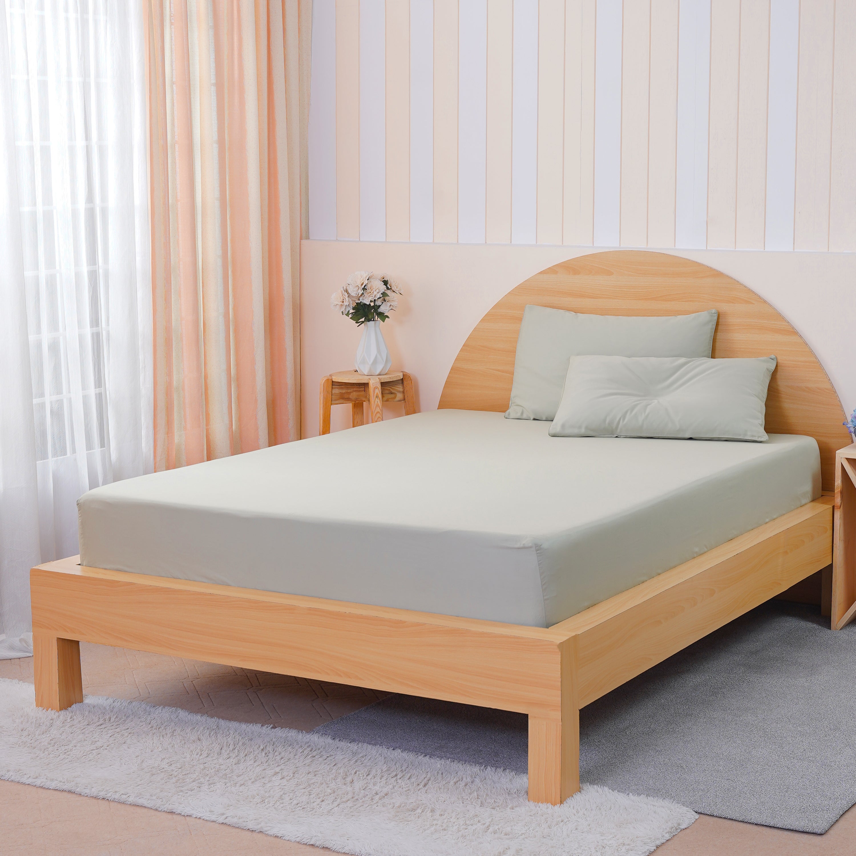 Ackly Bamboo Sage Green Luxury Fitted Sheet