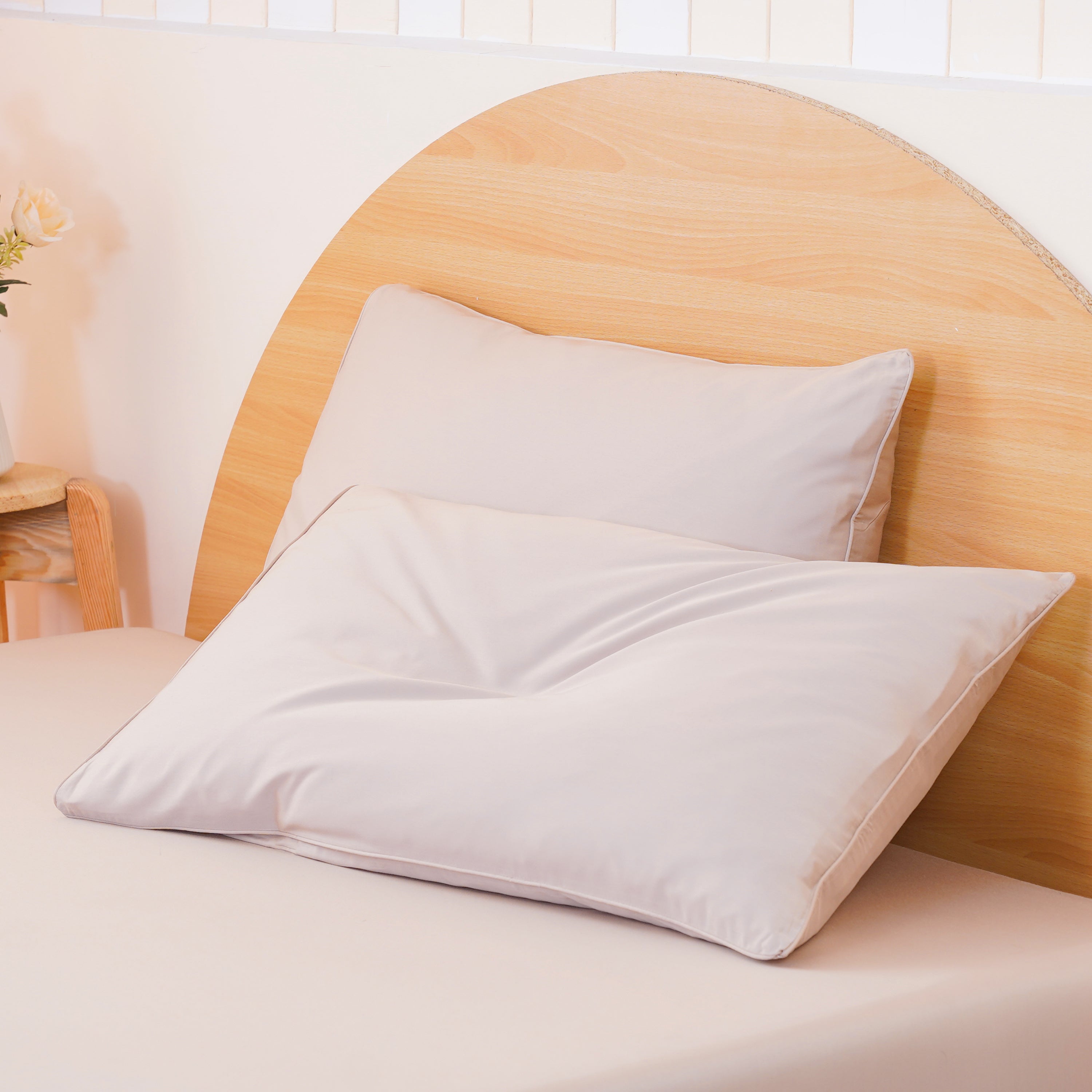 Ackly Bamboo Luxury Beige Pillowcase Set