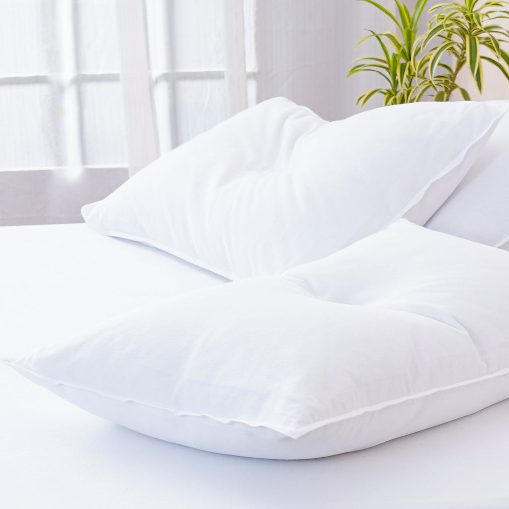 Bella Flannelette White Pillowcases - Luxuriously Soft Brushed Cotton Pair