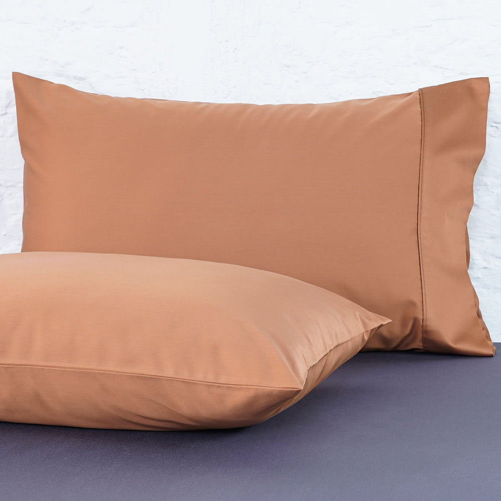 Ackly Bamboo Terracotta Orange Pillowcases - Luxurious Comfort Pair