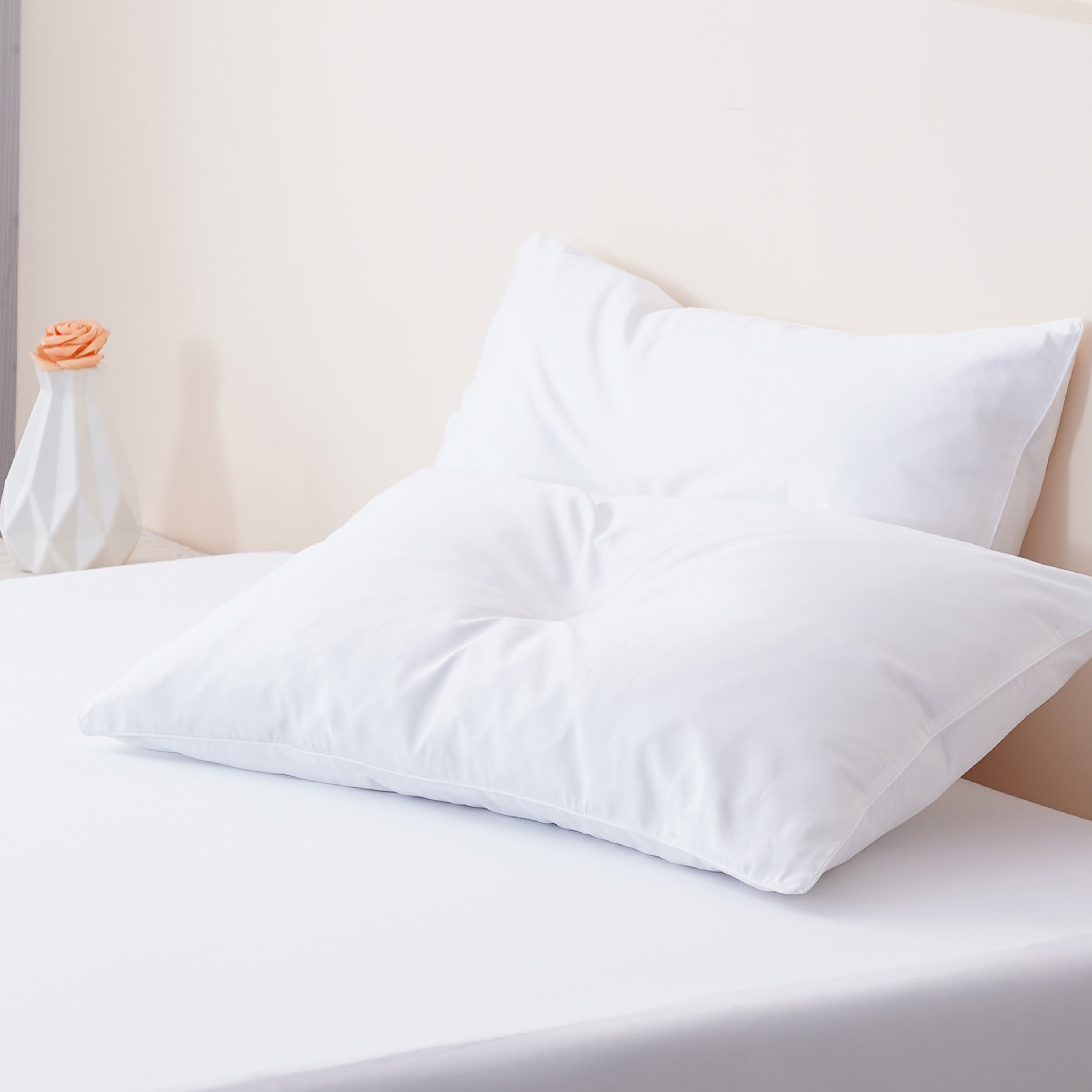 Indulge in Luxury with Ella Cotton 400-Thread-Count White Pillowcases