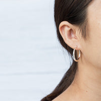 Silver Plated 25mm Hoop Earrings