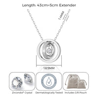 Silver Plated Always My Mother Quote Necklace Created with Zircondia® Crystals