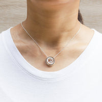 Silver Plated Always My Mother Quote Necklace Created with Zircondia® Crystals