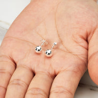 Silver Plated Ball Stud Earrings