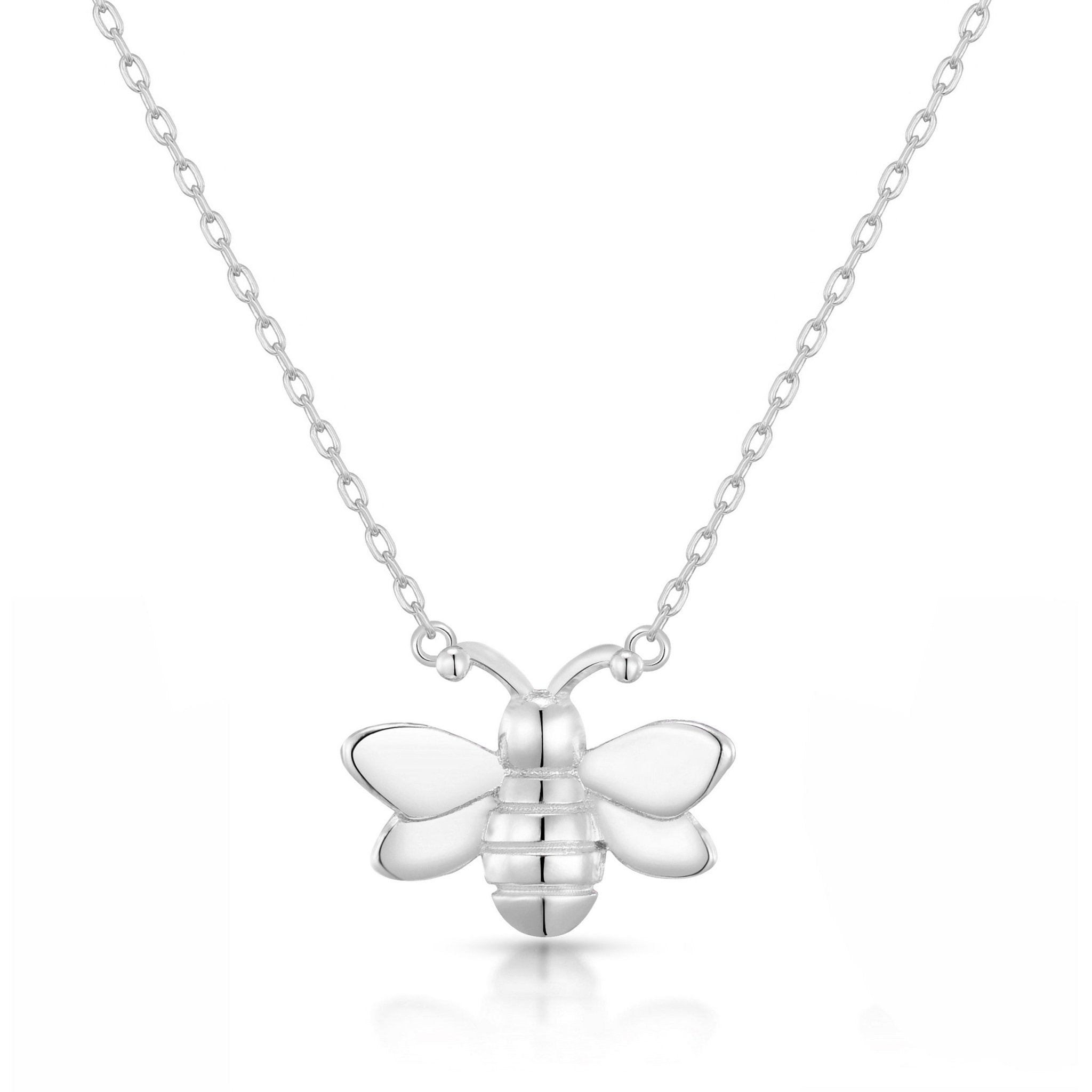 Silver Plated Bumble Bee Necklace