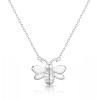 Silver Plated Bumble Bee Necklace