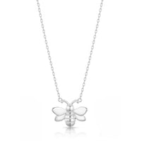 Silver Plated Bumble Bee Necklace