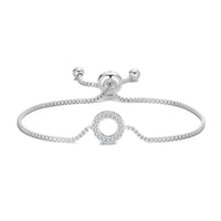 Silver Plated Circle of Life Friendship Bracelet Created with Zircondia® Crystals