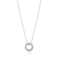 Silver Plated Circle of Life Necklace Created with Zircondia® Crystals