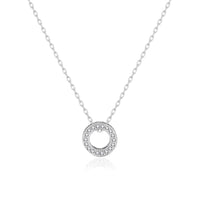 Silver Plated Circle of Life Necklace Created with Zircondia® Crystals
