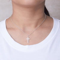 Silver Plated Cross Necklace