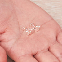 Silver Plated Crown Stud Earrings