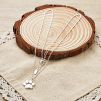 Silver Plated Dog Paw Necklace