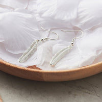 Silver Plated Feather Earrings