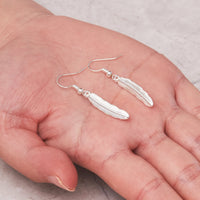 Silver Plated Feather Earrings