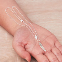 Silver Plated Feather Necklace