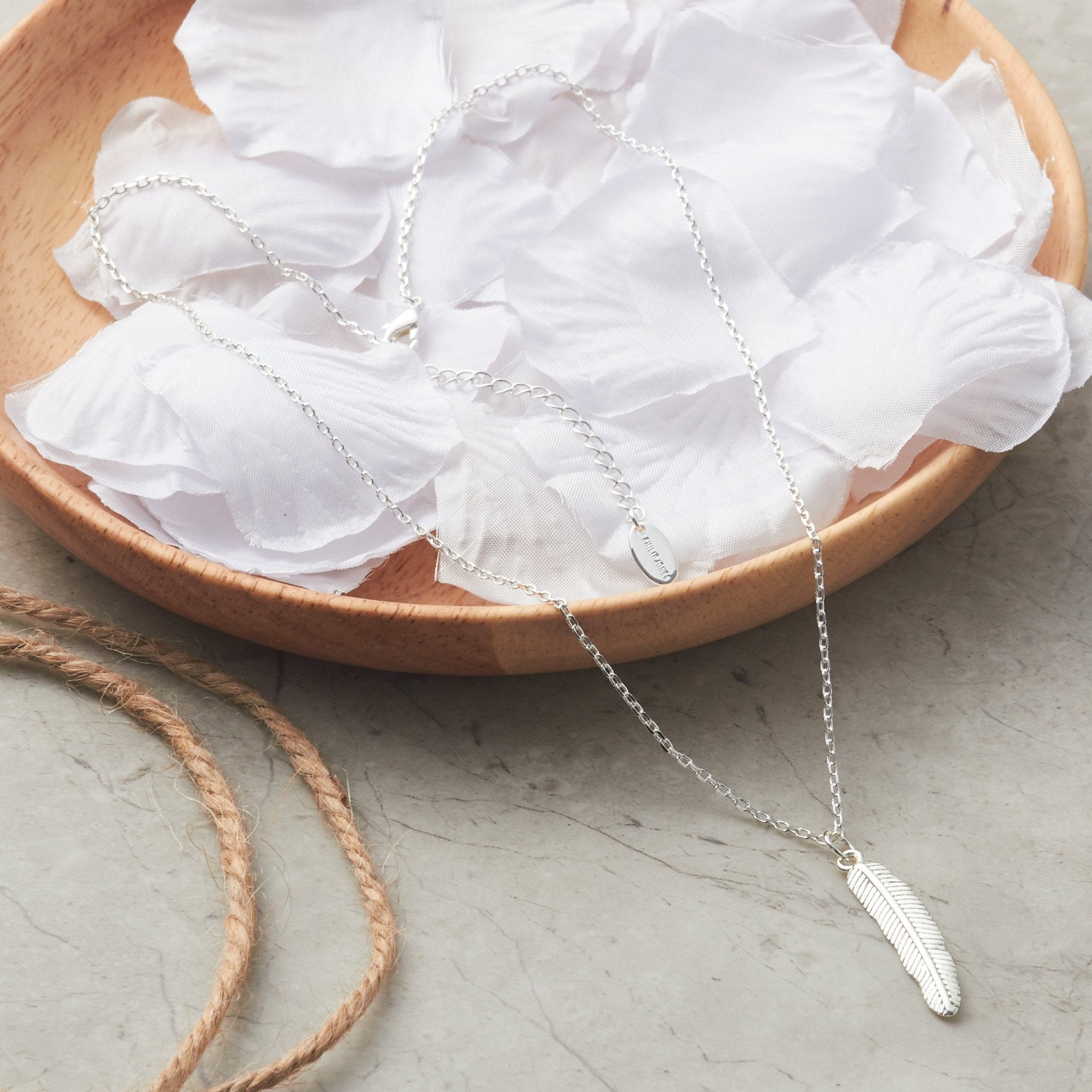 Silver Plated Feather Necklace