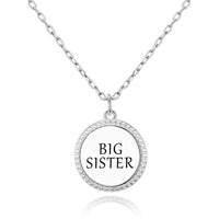 Silver Plated Filigree Disc Big Sister Necklace