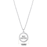 Silver Plated Filigree Disc Big Sister Necklace