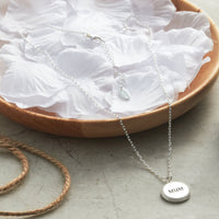 Silver Plated Filigree Disc Mum Necklace