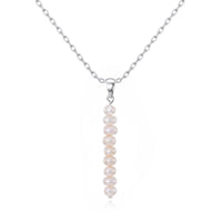 Silver Plated Freshwater Pearl Drop Necklace