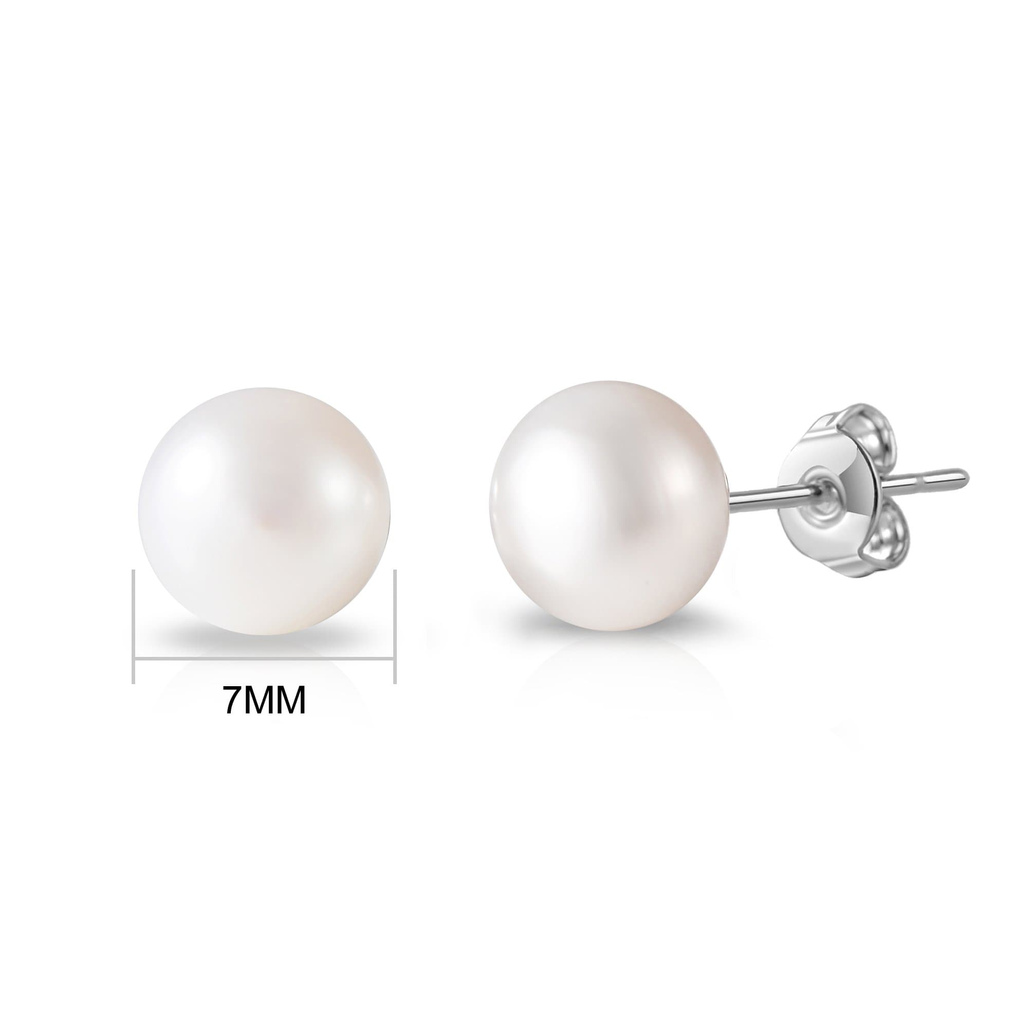 Silver Plated Freshwater Pearl Earrings